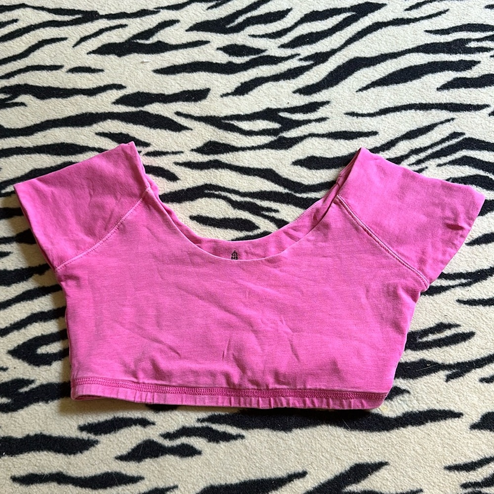 Pink Free people crop top